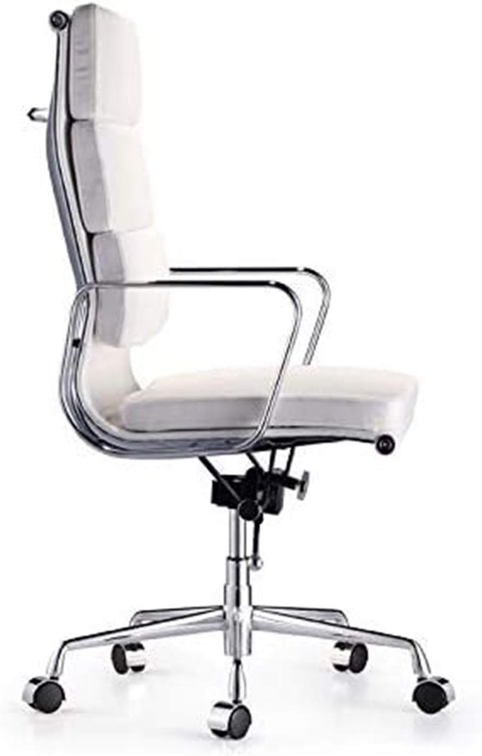Executive Swivel Office Chair High-Back Leather Executive Swivel Adjustable Office Desk Chair with Casters Ergonomic Design Lift Chair (Color : White)