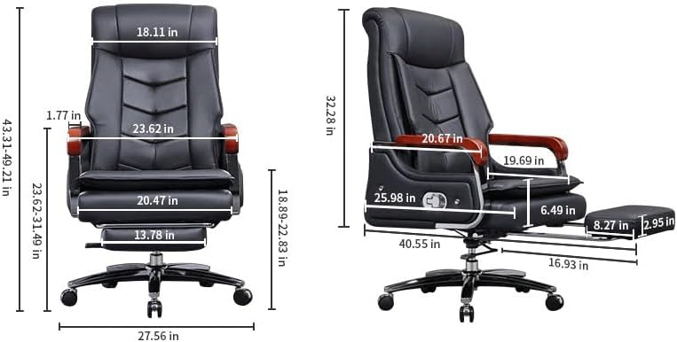 KOHARA Executive Office Chair Home Office Chair Ergonomic Office Desk Chair with Footstool