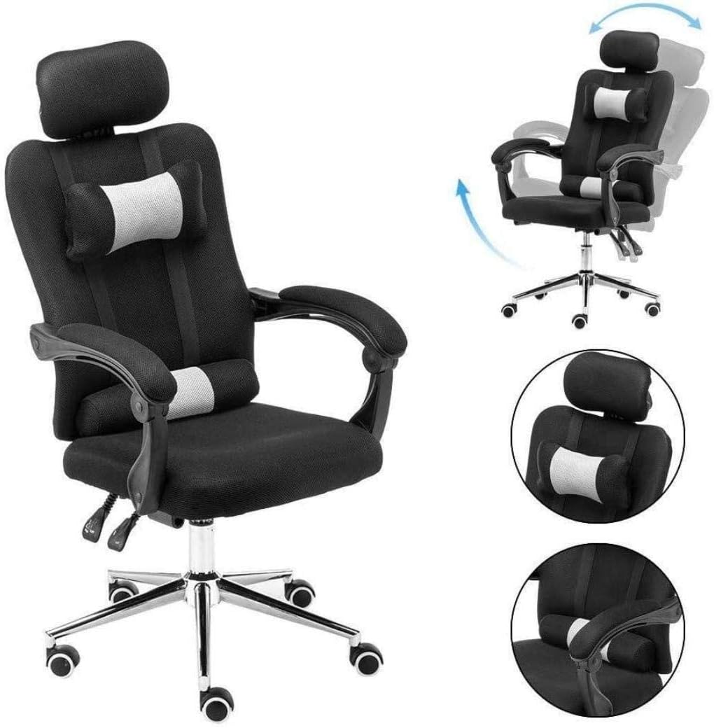 MOLVUS Office Chair Office Chair Ergonomic Swivel High Back Gaming Computer Chair Massage Chair with Armrests (Color : C)(chair) (A)
