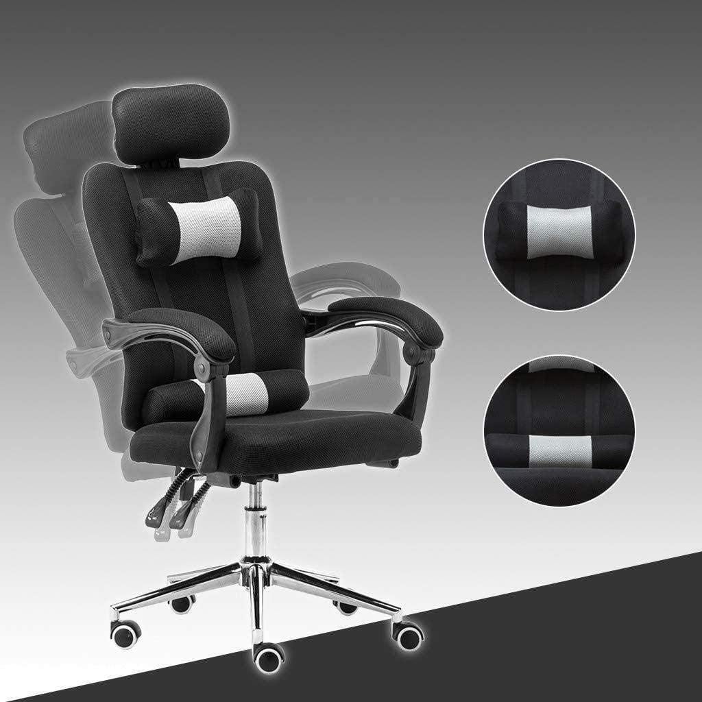 MOLVUS Office Chair Office Chair Ergonomic Swivel High Back Gaming Computer Chair Massage Chair with Armrests (Color : C)(chair) (A)